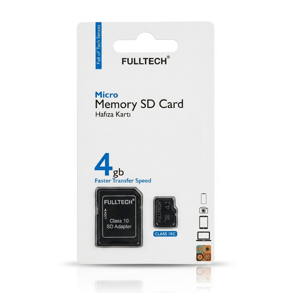 Gemini_Generated_Image_5fo1xb5fo1xb5fo1 Fulltech 4 GB Micro Memory SD Card (Hafıza Kartı) - Görsel 1