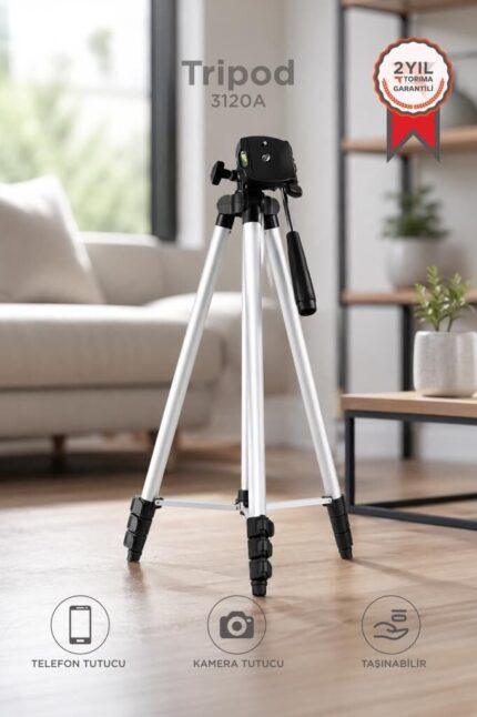Tripod Profesyonel Su Terazili 102 CM Telefon Tutucu 3120A