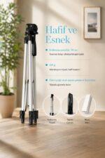 Tripod Profesyonel Su Terazili 102 CM Telefon Tutucu 3120A - Görsel 4