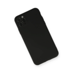 Apple İphone 11 Pro Max Kılıf Nano İçi Kadife Silikon - Siyah - Görsel 2