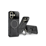Apple İphone 16 Kılıf Joy Lens Standlı Kapak - Mor - Görsel 2