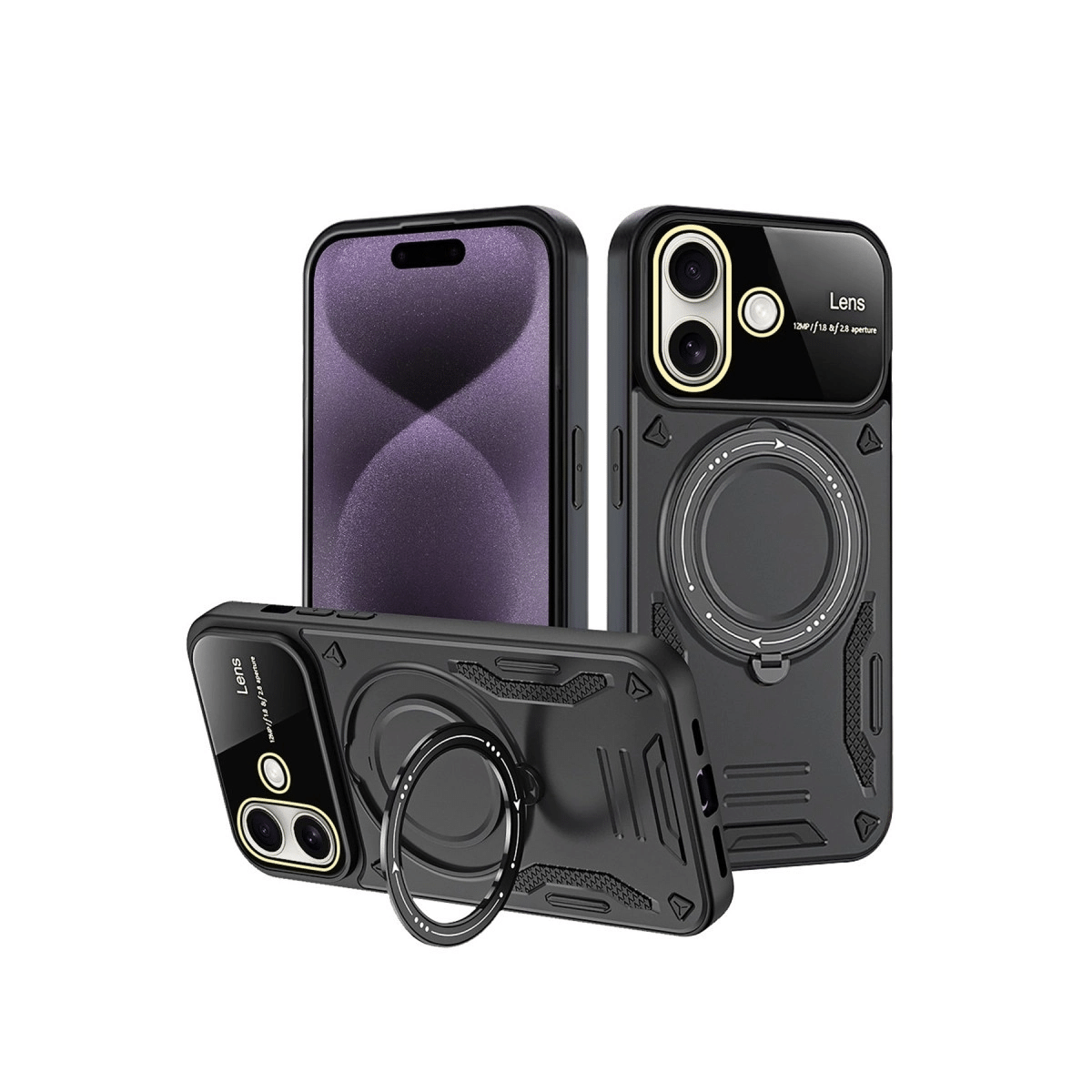 apple-iphone-16-kilif-joy-lens-standli-kapak-siyah-1-24381551-sw1200sh1200 Apple İphone 16 Kılıf Joy Lens Standlı Kapak - Siyah - Görsel 1