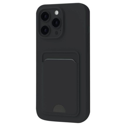 Apple İphone 16 Pro Max Kılıf Kelvin Kartvizitli Silikon - Siyah