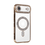 Apple İphone 17 Air Joke Simli Magneticsafe Kılıf - Gold - Görsel 2