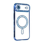 Apple İphone 17 Air Joke Simli Magneticsafe Kılıf - Mavi - Görsel 2
