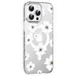 Joko Apple İphone 15 Pro Max Floral Magsafe Kapak - Beyaz