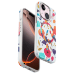 Onegif Apple İphone 15 Flower Series Magsafe Kapak - Beyaz