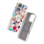 Onegif Apple İphone 16 Flower Series Magsafe Kapak - Beyaz - Görsel 2