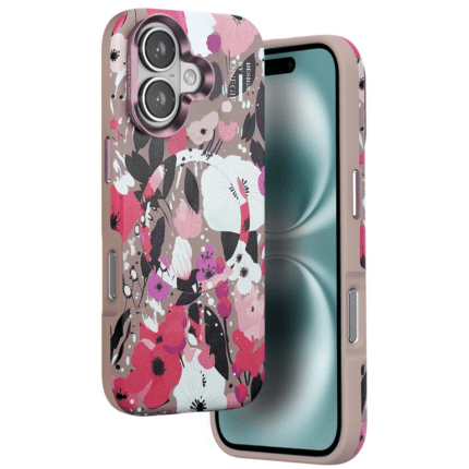 Onegif Apple İphone 16 Flower Series Magsafe Kapak - Pembe