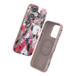 Onegif Apple İphone 16 Flower Series Magsafe Kapak - Pembe - Görsel 2