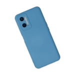 Oppo A96 Kılıf Nano İçi Kadife Silikon - Mavi - Görsel 2