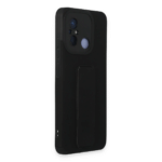 Xiaomi Redmi 12c Kılıf Mega Standlı Silikon - Siyah - Görsel 2